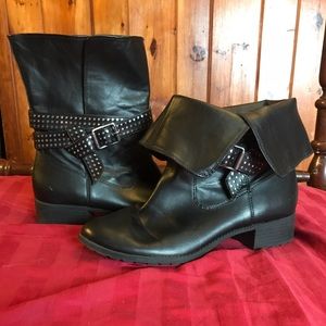 EUC Simply Vera  Black Ankle Moto Boots